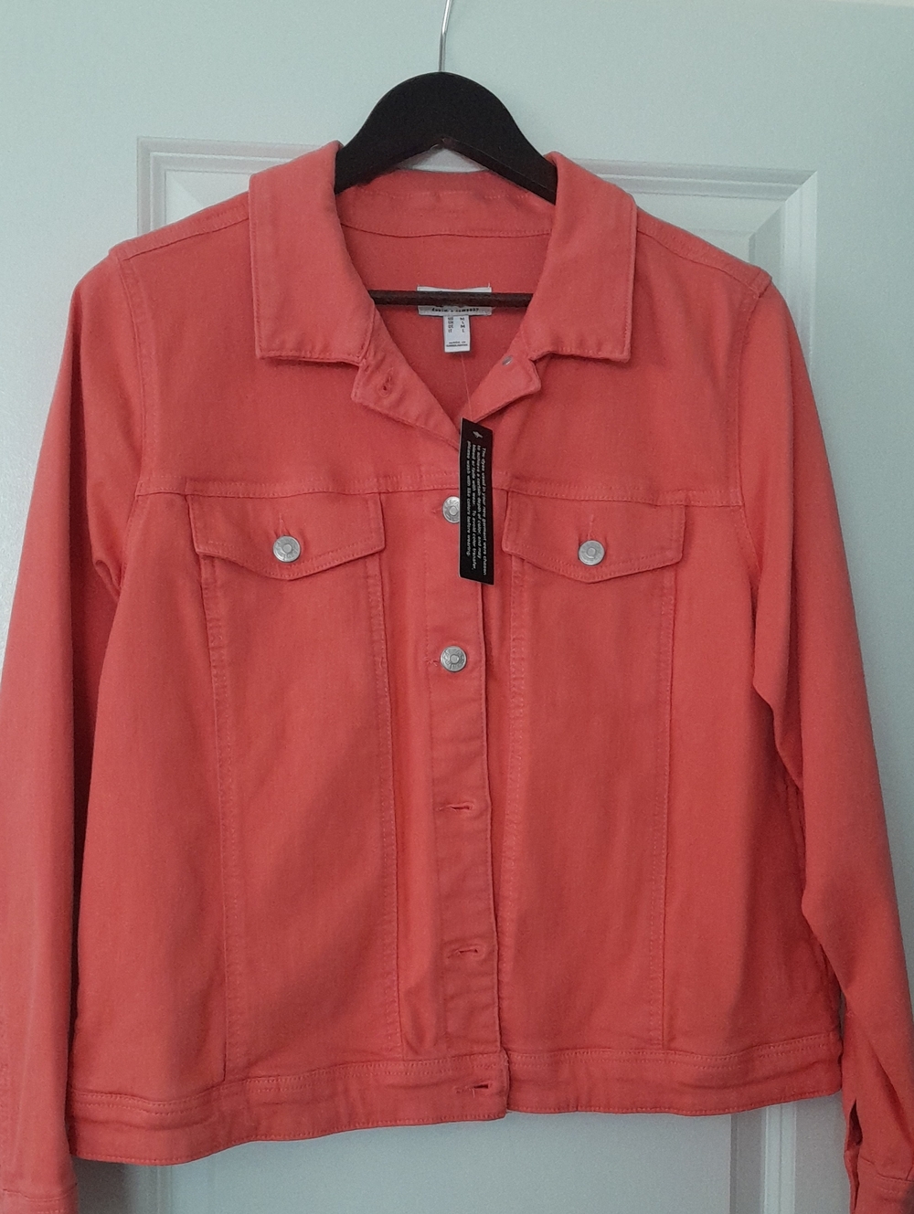 Coral Cotton-Blend Women’s Varsity Jacket